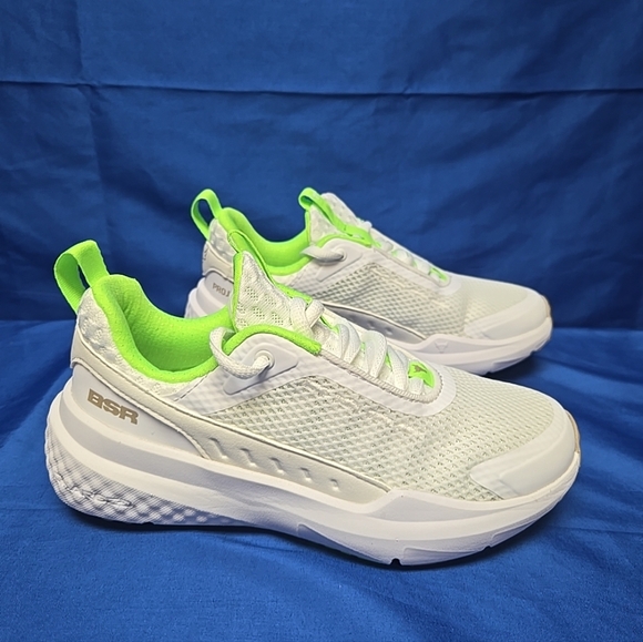 Under Armour Women's Size US 5 Project Rock BSR5 White Green Lace Up Sneakers - Picture 4 of 12